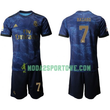 Koszulka Real Madryt Eden Hazard 7 Dziecięcy Wyjazdowe Stroje Piłkarskie 2019/20 Krótki Rękaw